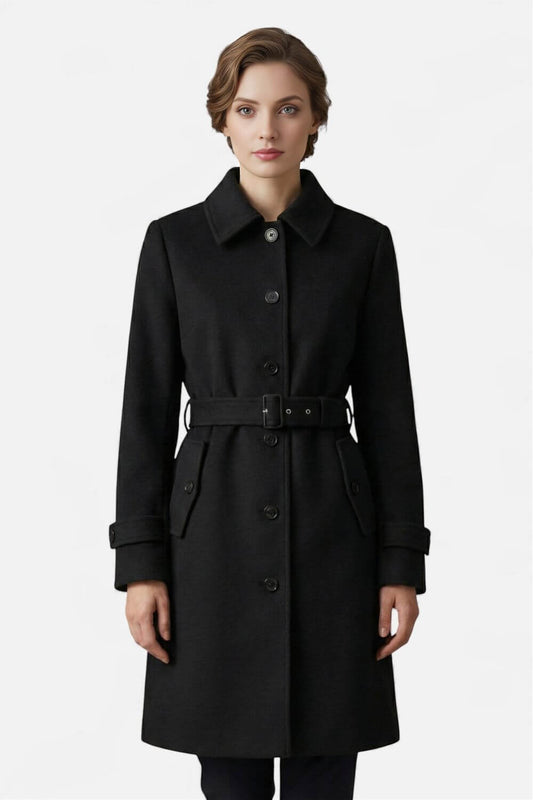 Caurelle | Women’s Refined Belted Long Coat