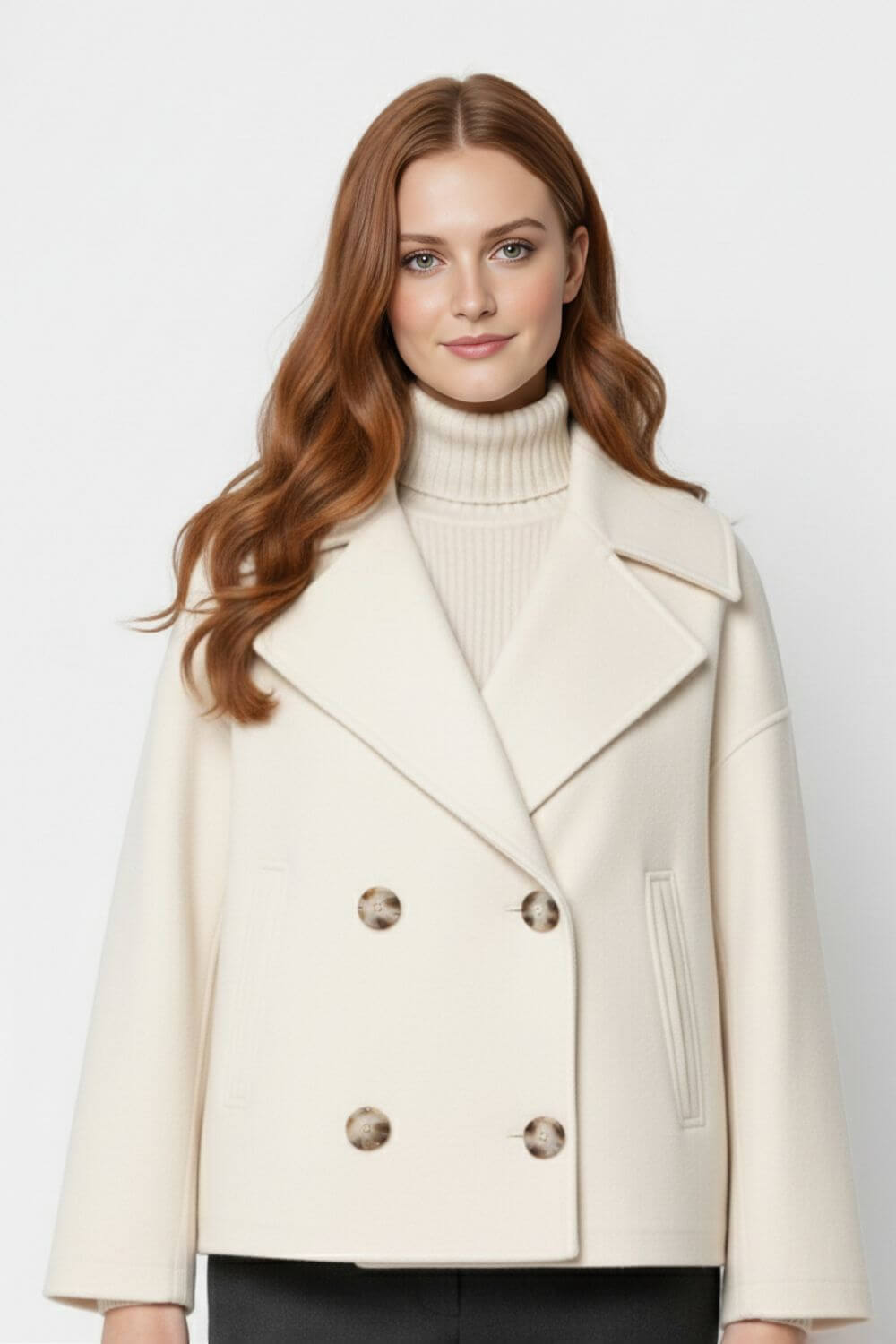 Caurelle | Women’s Cropped Double-Breasted Winter Jacket