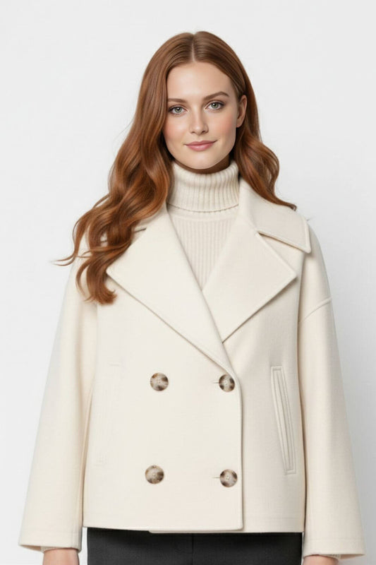 Caurelle | Women’s Cropped Double-Breasted Winter Jacket