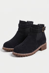 Women’s Winter Versatile Suede Ankle Boots with Buckle Strap
