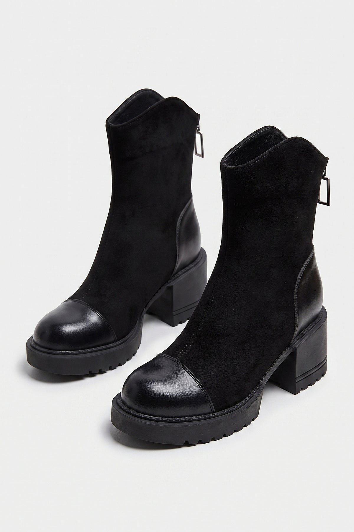 Women’s Winter Chunky Block Heel Suede Ankle Boots