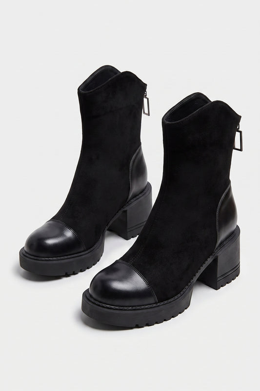Women’s Winter Chunky Block Heel Suede Ankle Boots