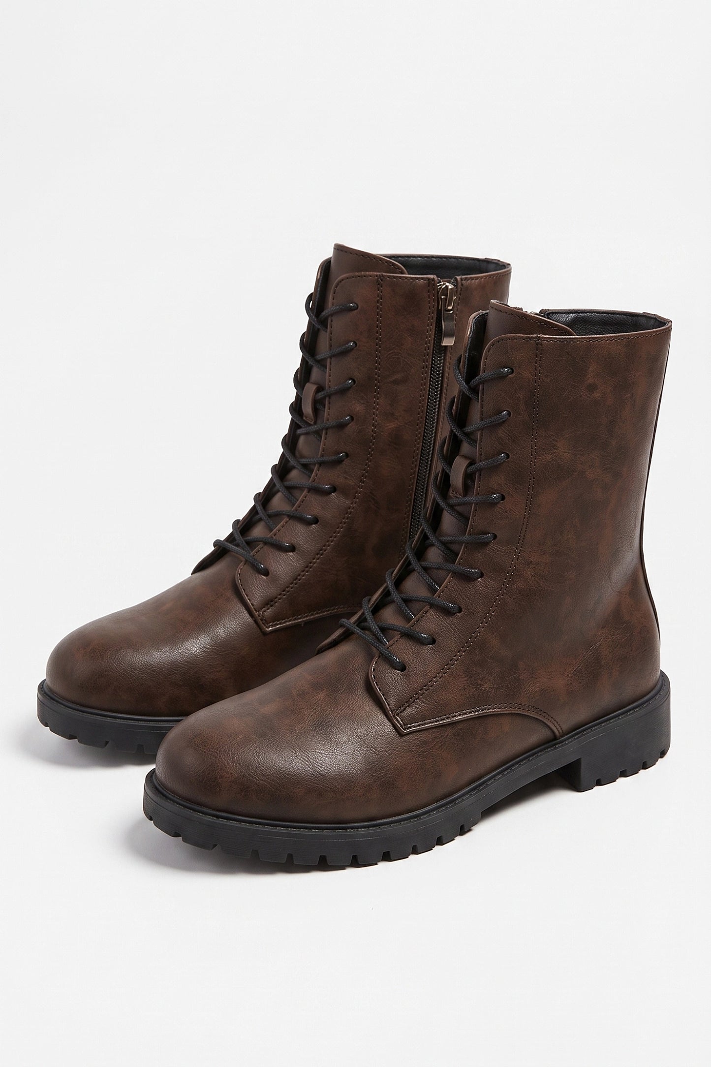 Women’s Winter Easy Wear Lace Up Ankle Boots with Side Zip