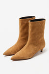 Women's Winter Pointed Toe Low Heel Suede Ankle Boots