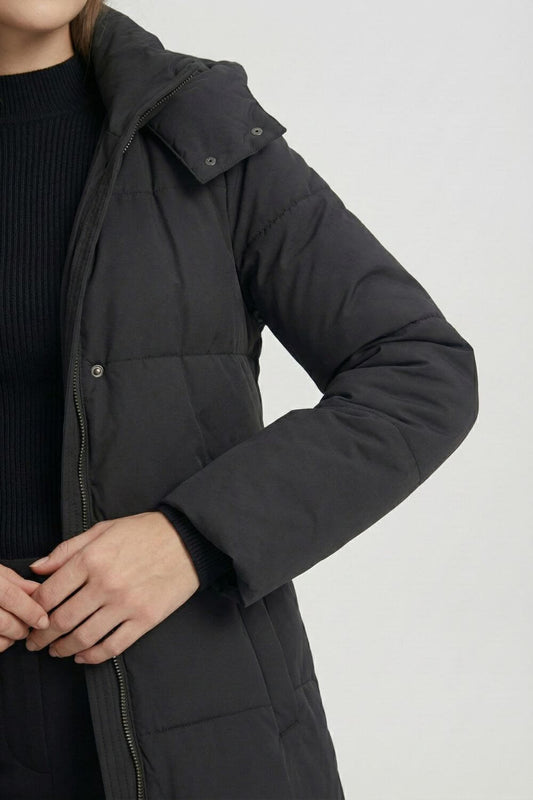 Caurelle | Women’s Long Puffer Coat - Hooded Winter Outerwear
