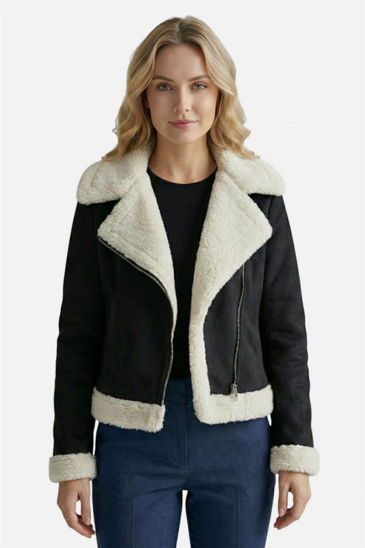 Caurelle | Women’s Faux Fur Suede Teddy Jacket