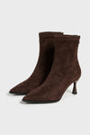 Women’s Winter Suede Pointed Toe High Heeled Ankle Boots