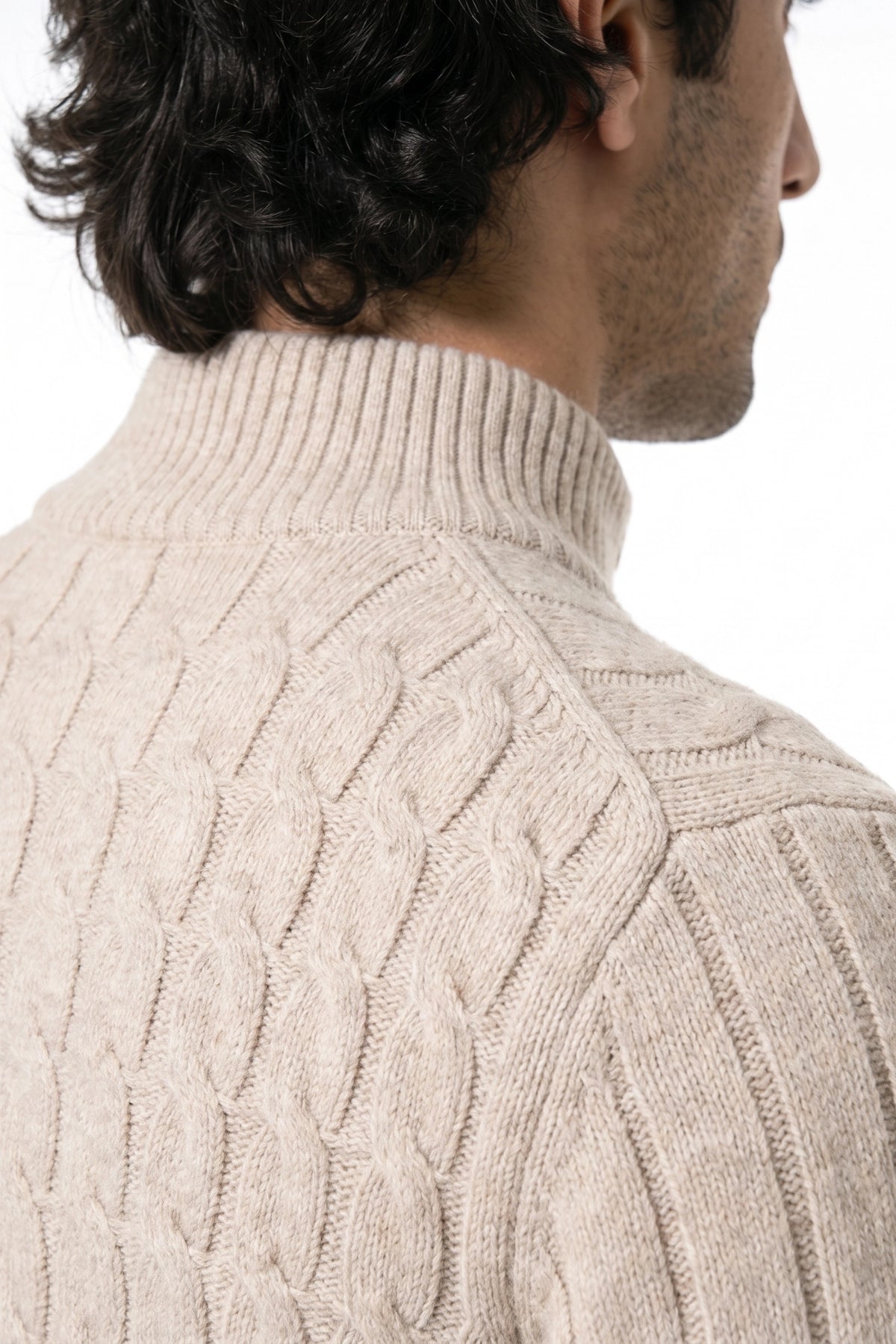Men’s Winter Warm Cable Knit Cardigan Full Zip