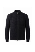 Men’s Winter Warm Cable Knit Cardigan Full Zip