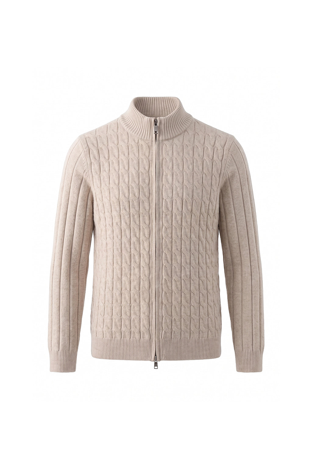 Men’s Winter Warm Cable Knit Cardigan Full Zip