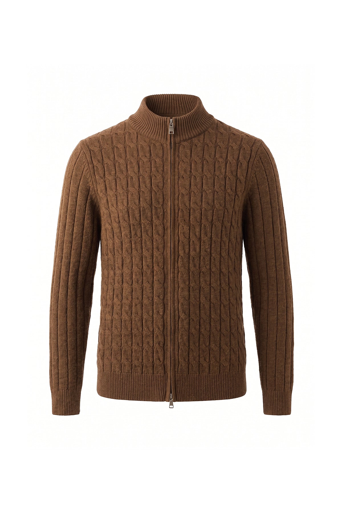 Men’s Winter Warm Cable Knit Cardigan Full Zip