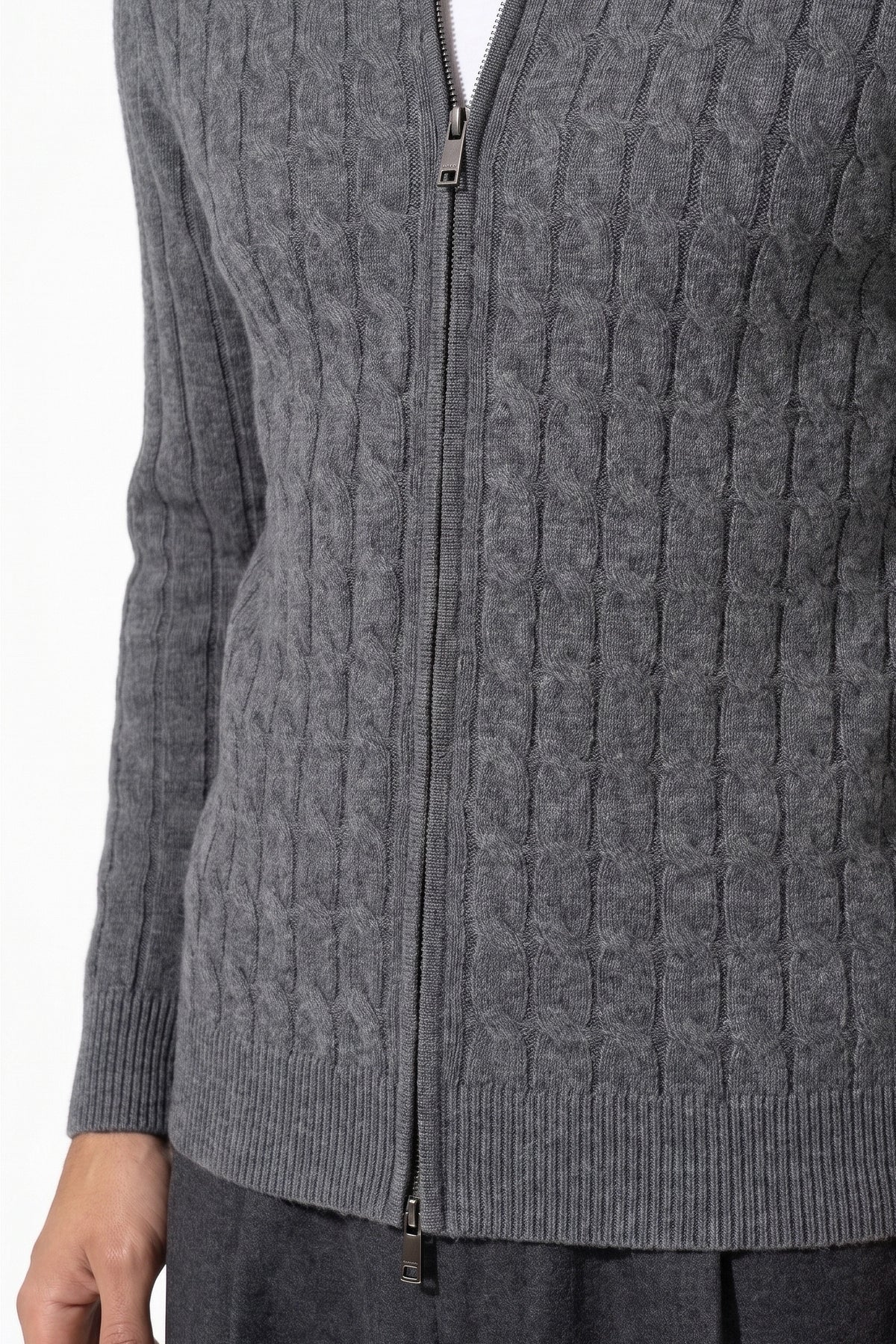 Men’s Winter Warm Cable Knit Cardigan Full Zip