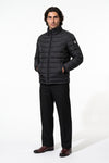 Men’s Winter Warm Stand Collar Puffer Jacket with Zip Pockets