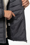 Men’s Winter Warm Stand Collar Puffer Jacket with Zip Pockets