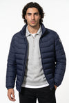 Men’s Winter Warm Stand Collar Puffer Jacket with Zip Pockets