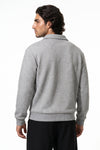 Men's Winter Comfortable Textured Knit Polo Jumper Quarter Zip