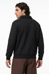 Men's Winter Comfortable Textured Knit Polo Jumper Quarter Zip