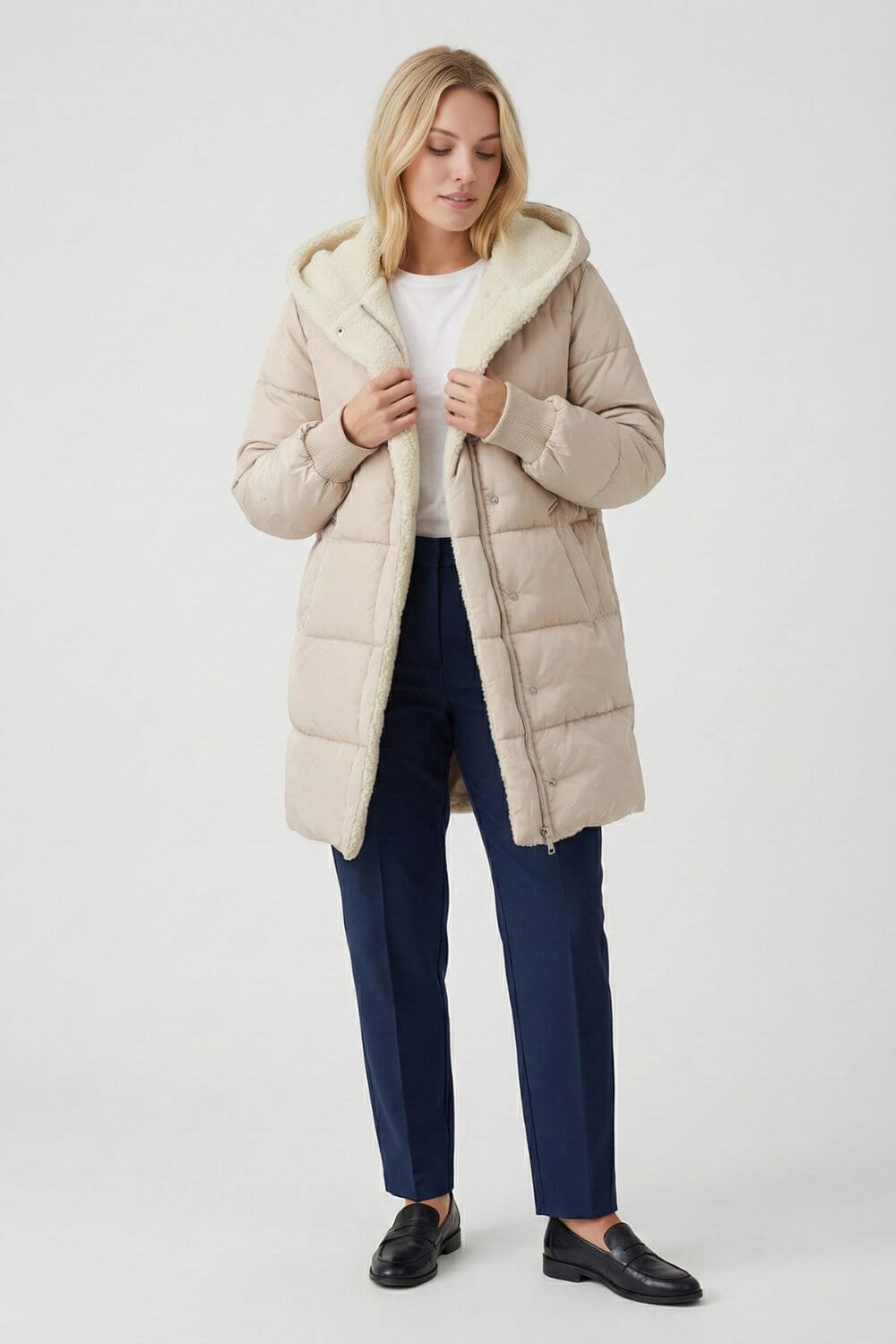 Caurelle | Women's Long Plush Puffer Coat