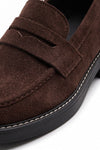 Women's Brown Slip-On Penny Loafers
