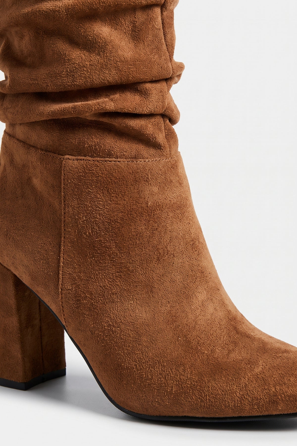 Women’s Winter Suede Slouch Block Heel Knee High Boots