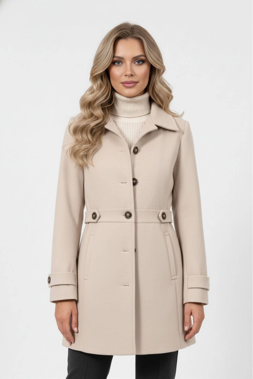 Caurelle | Women’s Elegant Buttoned Winter Coat