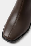 Women's Winter Square Toe Leather Ankle Boots