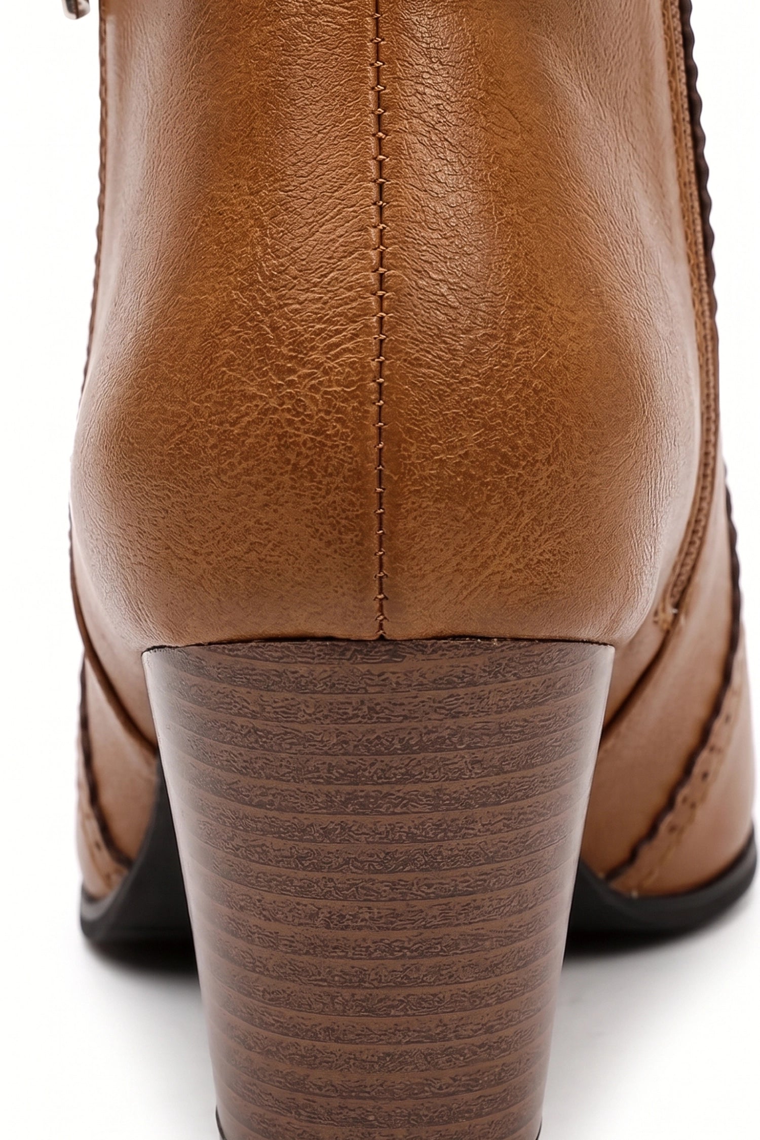 Women's Winter Versatile Leather Ankle Boots Side Zip and Round Toe