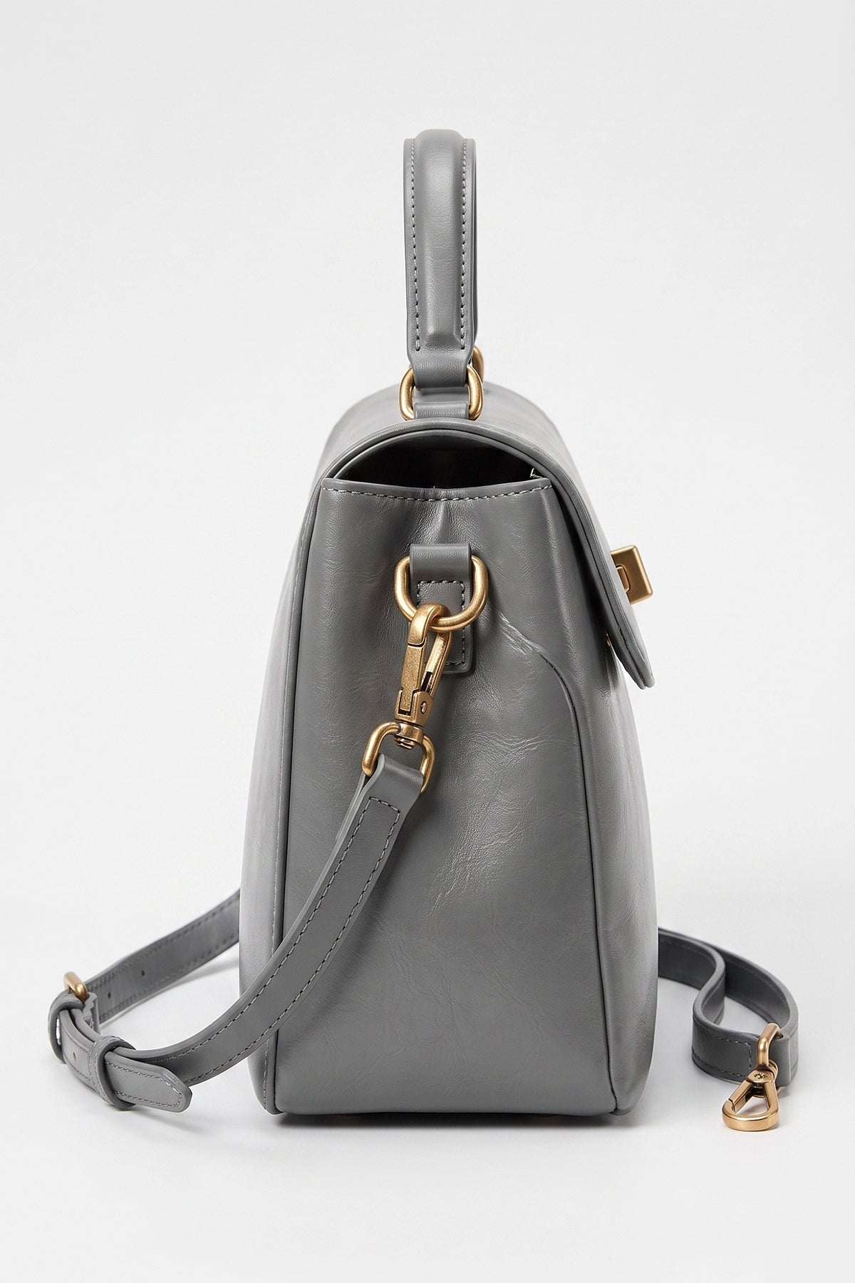 Women's Versatile Genuine Leather Satchel Crossbody Bag with Top Handle