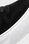 Men’s Comfortable Black Suede Trainers Textured White Sole