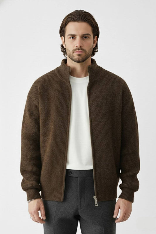 Caurelle | Men’s Zip Knit Jumper in Wool Blend