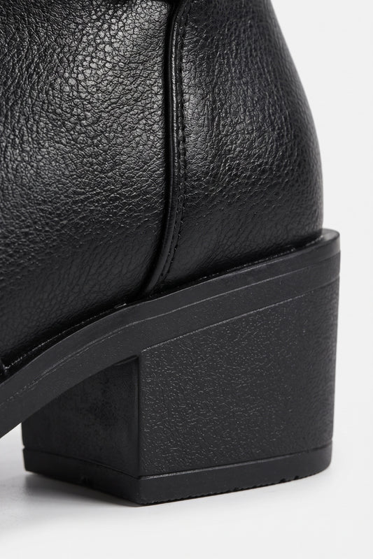 Women’s Winter Knee High Boots with Side Zip and Buckle