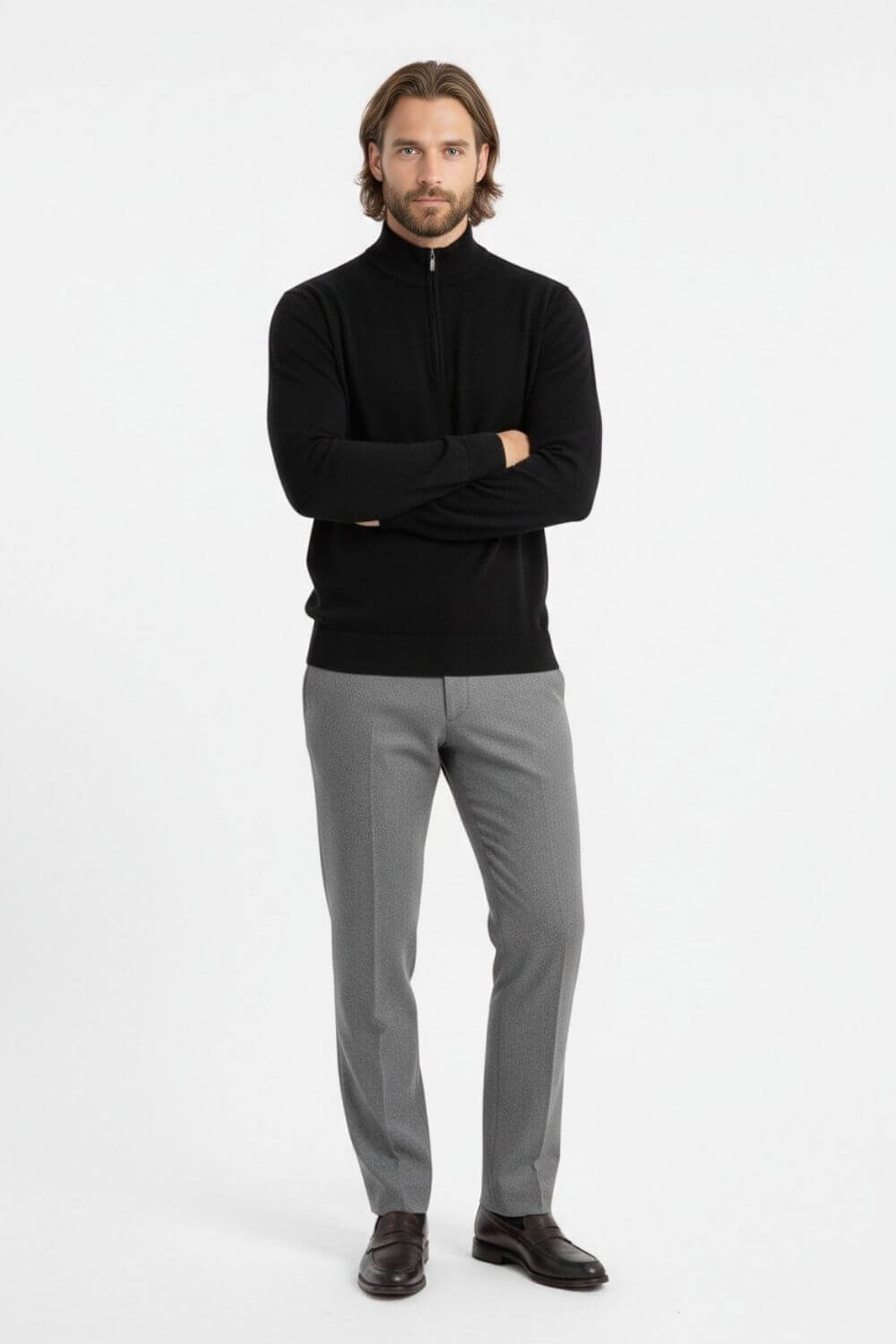 Caurelle | Men’s Wool Half Zip Knitted Jumper