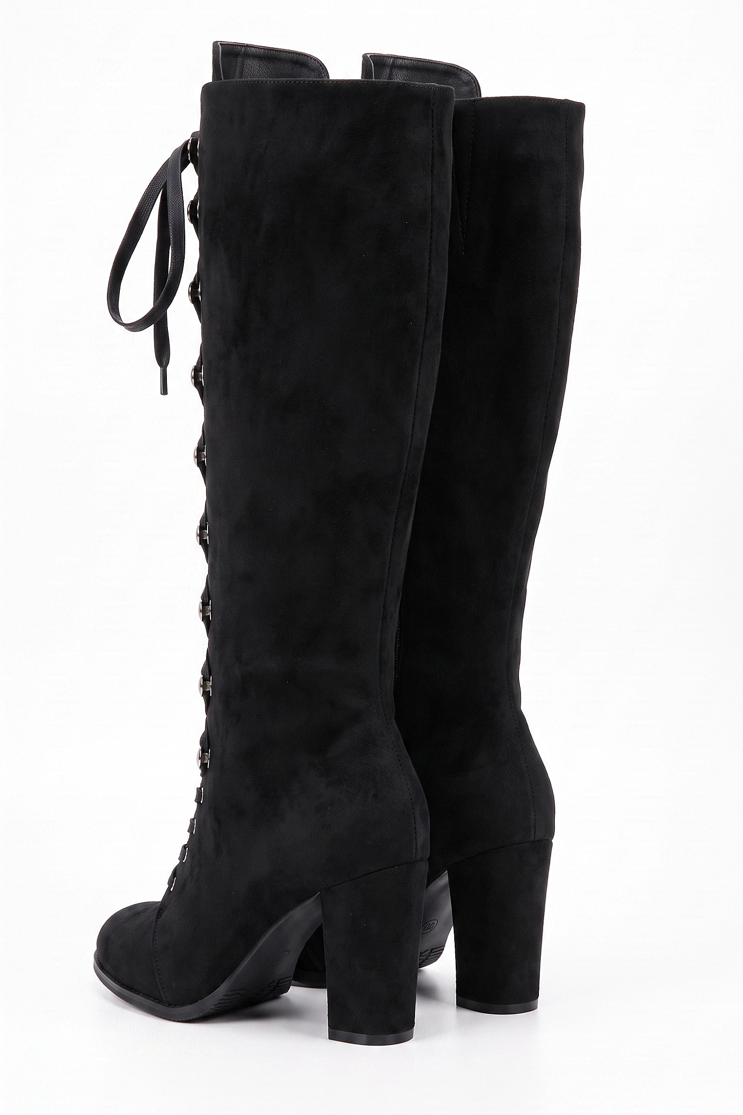 Women's Winter Lace Up Suede Warm Knee High Boots