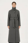 Caurelle | Women’s Long Belted High Neck Coat