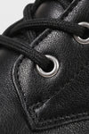 Women’s Winter Lace Up Side Zip Black Ankle Boots