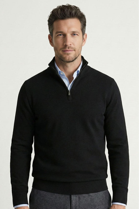 Caurelle | Men's Classic Half‑Zip Knit Jumper