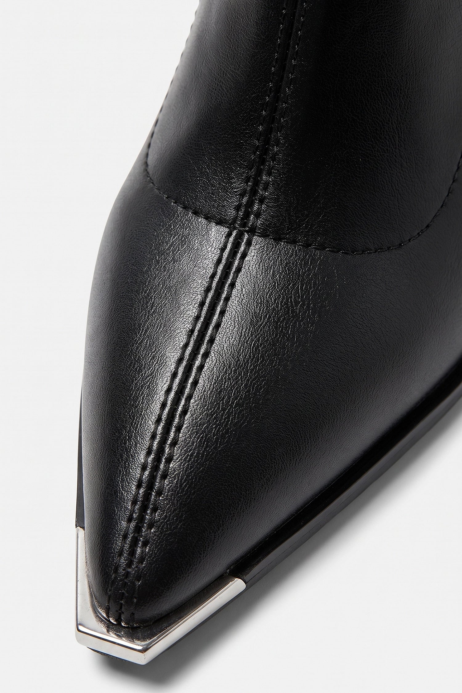 Women's Winter Block Heel Pointed Toe Leather Ankle Boots