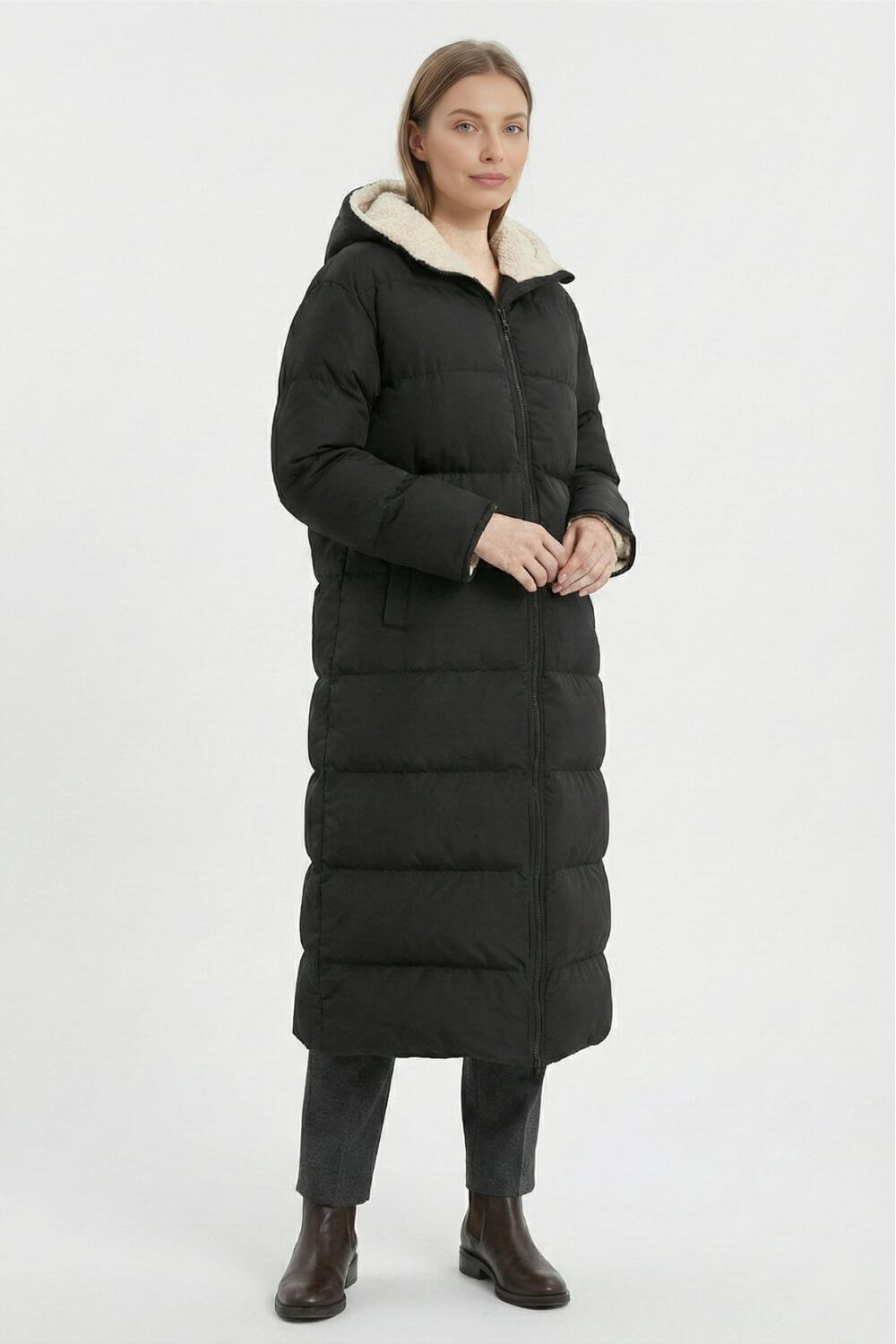 Caurelle | Women’s Long Puffer Coat – Timeless Warmth with Modern Grace