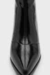 Women’s Pointed Toe High Heeled Ankle Boots with Back Zip