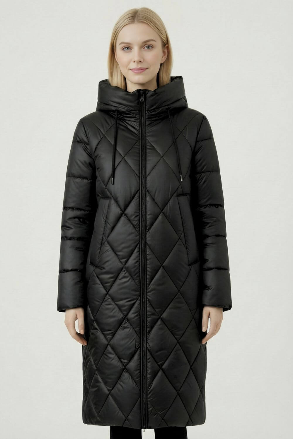 Caurelle | Women’s Long Diamond Quilted Winter Puffer Coat