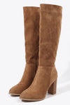 Women's Winter Comfortable Suede Knee High Boots with Side Zip