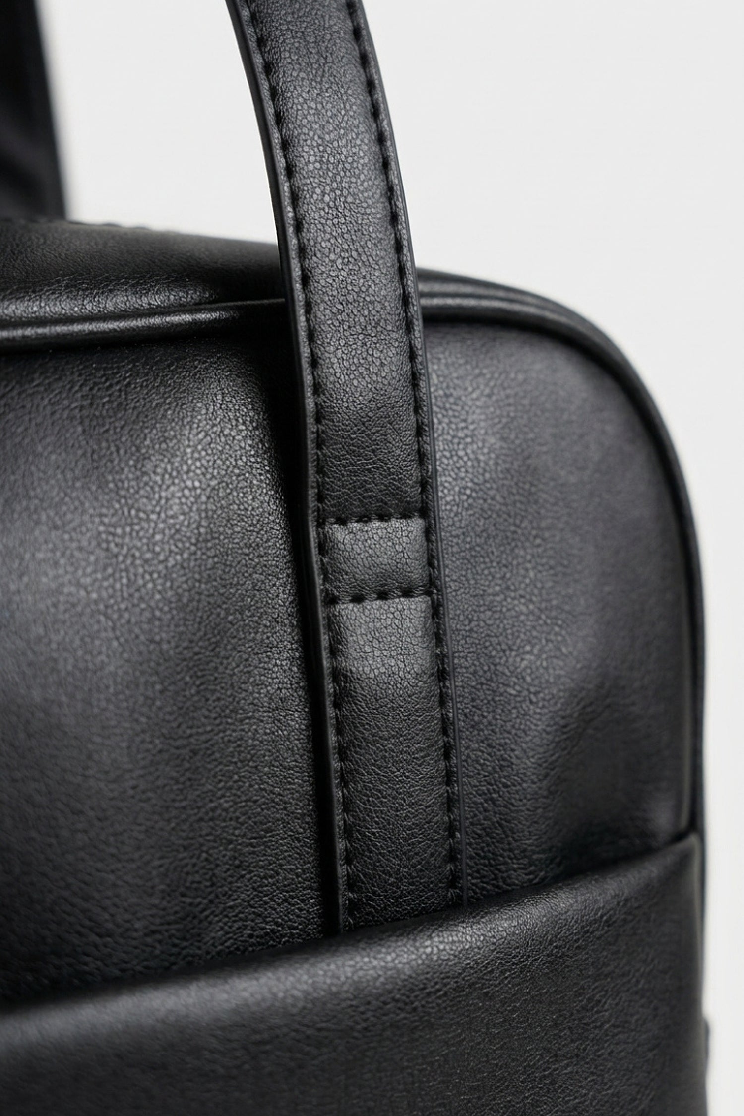 Women's Spacious Leather Shoulder Bag with Double Handle