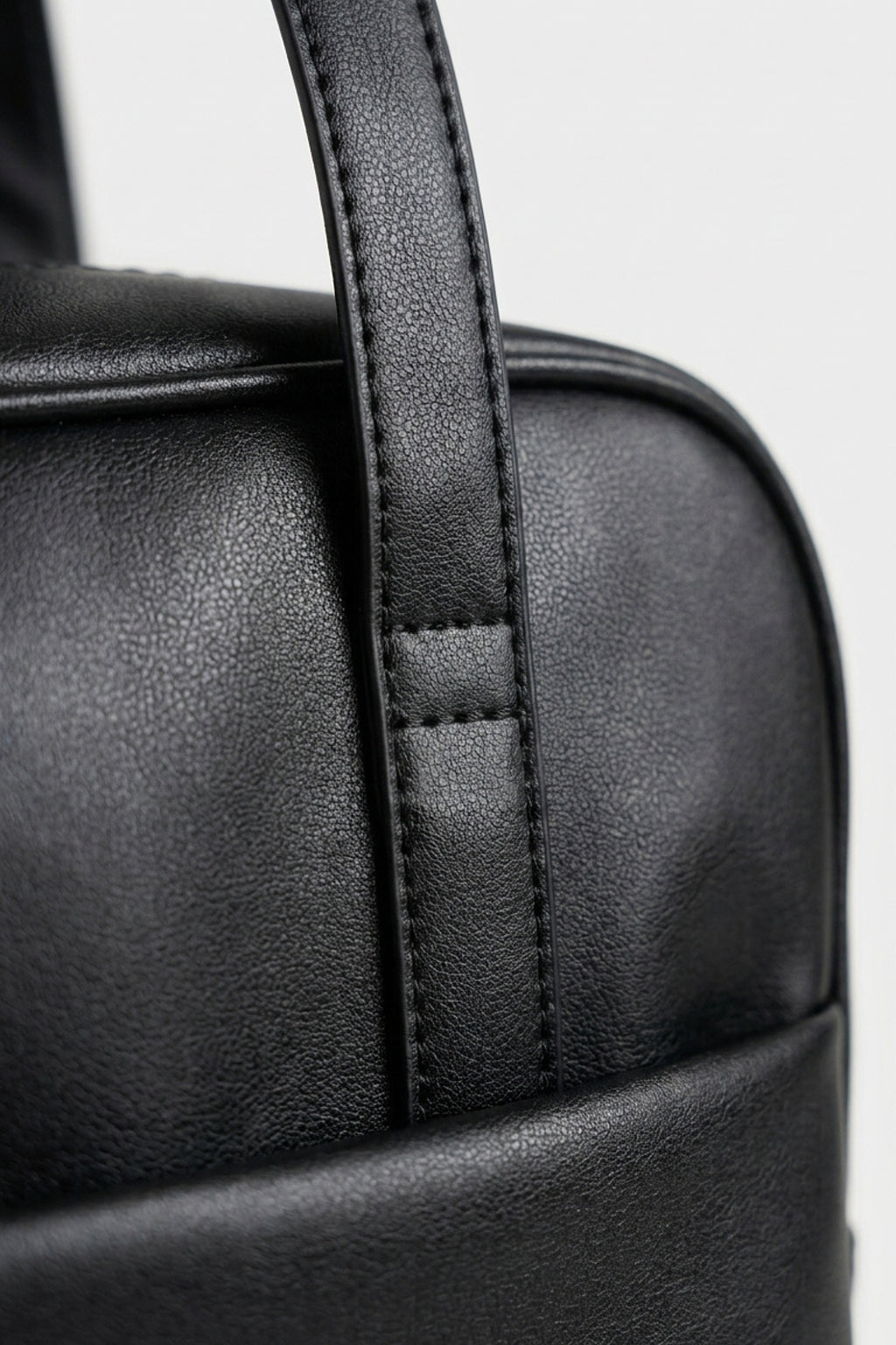 Women's Spacious Leather Shoulder Bag with Double Handle