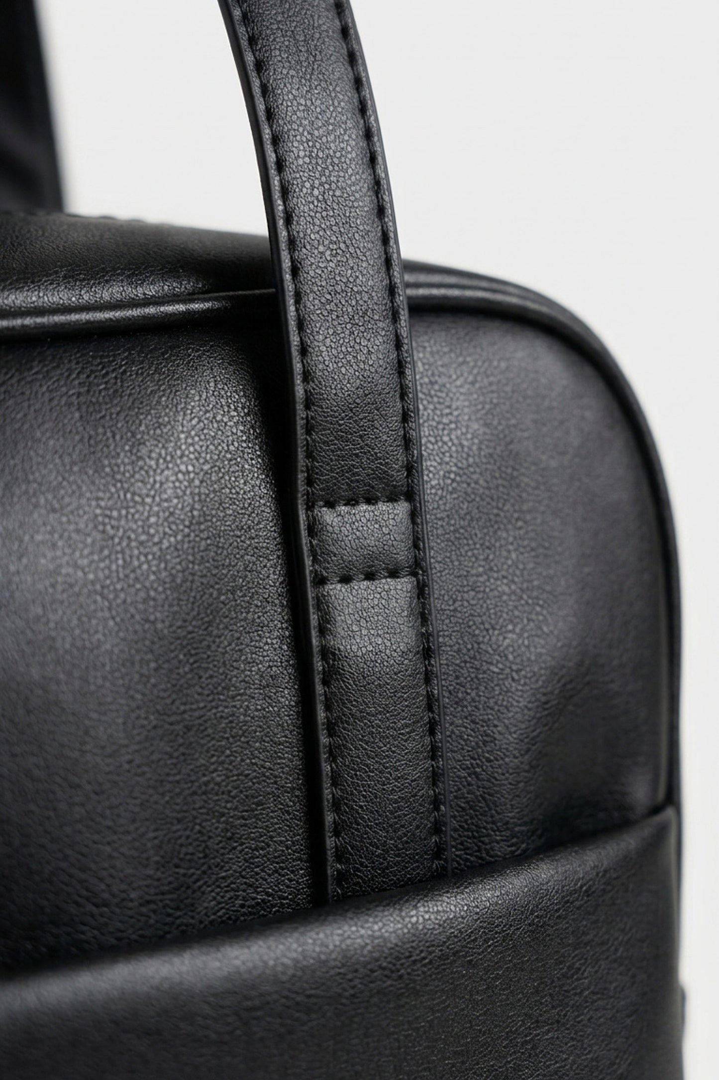 Women's Spacious Leather Shoulder Bag with Double Handle