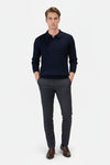 Caurelle | Men’s Knitted V-Neck Jumper – Polo Collar Autumn Winter