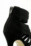 Caurelle | Women’s Black High Heel Elastic Fit Zip Closure