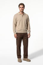 Men's Winter Comfortable Knitted Polo Jumper Relaxed Fit
