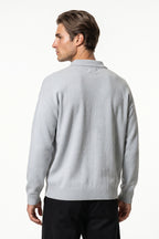 Men's Winter Comfortable Knitted Polo Jumper Relaxed Fit