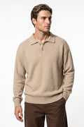 Men's Winter Comfortable Knitted Polo Jumper Relaxed Fit