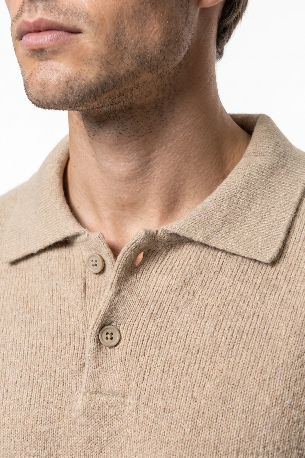 Men's Winter Comfortable Knitted Polo Jumper Relaxed Fit